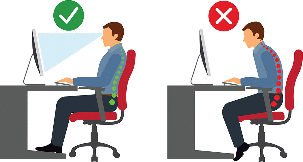 Correct posture alignment to prevent neck and back pain TaazaDaily365