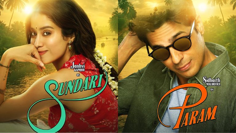 Janhvi-Kapoor-and-Sidharth-Malhotra-in-Param-Sundari TaazaDaily365