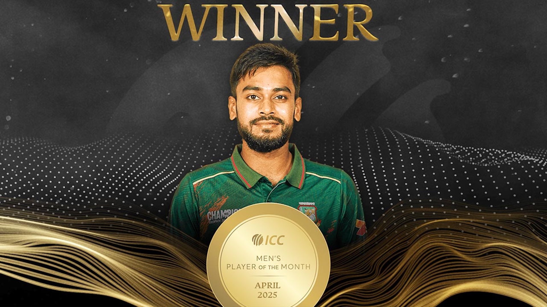 Miraz named ICC Player of the Month for April 2025 TaazaDaily365